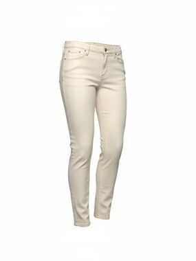 Christian Louboutin Cream High-Rise Skinny Jeans